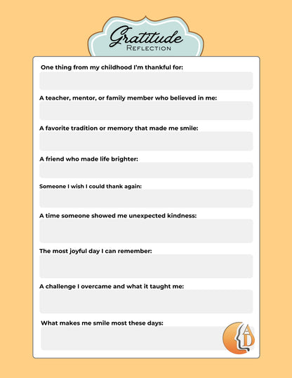 Gratitude Reflection Mini Pack