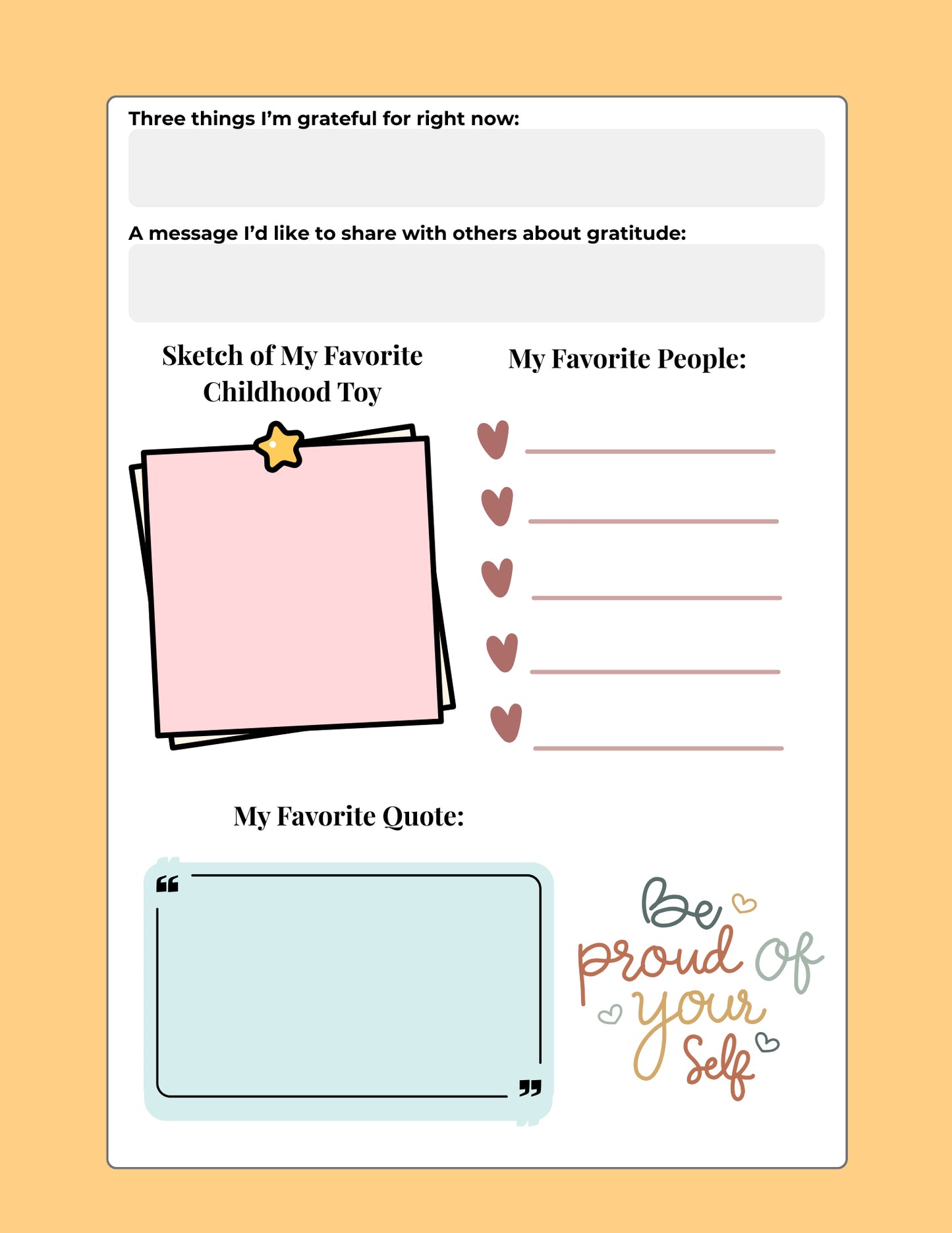 Gratitude Reflection Mini Pack